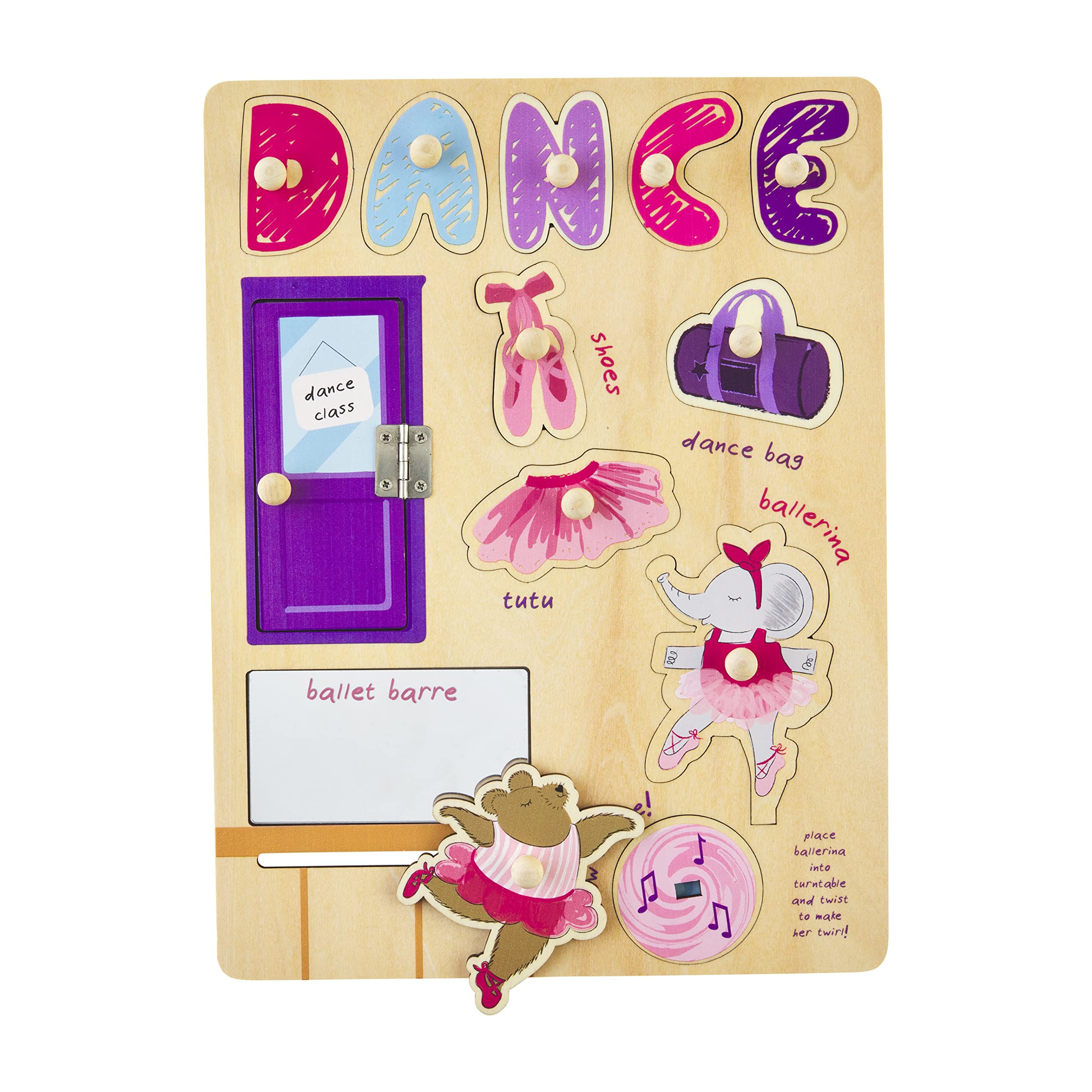 Amazon.com : Mud Pie Baby Girls' Busy Board Puzzle, Dance